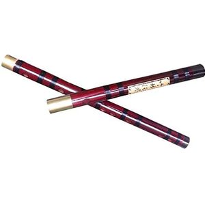 Professionele Bamboe Fluit Rode Dubbel-inzet Messing 2-sectie Bittere Bamboefluit Dizi Volwassen Horizontaal Fluit Muziekinstrument (Color : D)