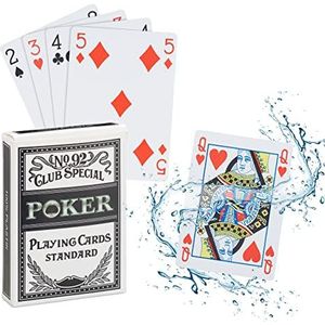 4x pokerkaarten plastic, 216 kaarten, knikresistent, waterbestendige speelkaarten, voor beginners, profs, pokerset