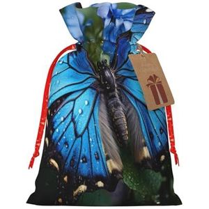 Mooie Blauwe Vlinder Vakantie Gift Bags,Herbruikbare Kerst Gift Zakken,Kunstige Aanpak Van Gift Giving