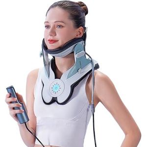 Nekstrekker orthopedisch, elektrische luchtpomp, cervical tractie-apparaat, nekstretcher met 3 power traction en 8 airbagondersteuning, decomprimeert de hals en verlicht nekspanning