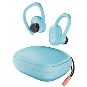 SKULLCANDY Push Ultra True Wireless Sport hoofdtelefoon met Bluetooth-technologie, zweet- en waterbestendig (IP67), in totaal 40 uur batterijduur,eén maat, gebleekt blauw