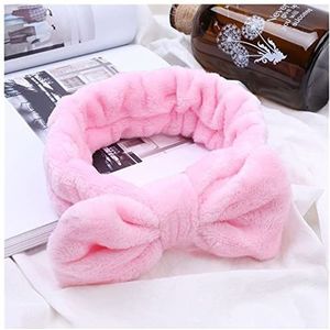 Haarband Mode Vrouwen Hoofdband Coral Fleece Haarband for Wasgezicht Make-up Lady Bath Masker Cosmetische Haarband Zachte Turban Haaraccessoires Haarbanden Voor Make-up (Size : Pink)