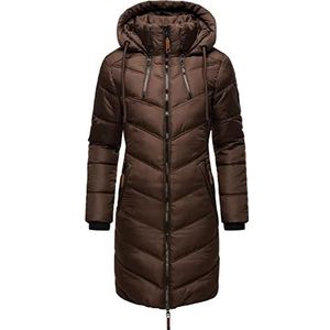 MARIKOO Armasa warme winterjas voor dames gewatteerde jas met capuchon XSXXL Dark Choco. S