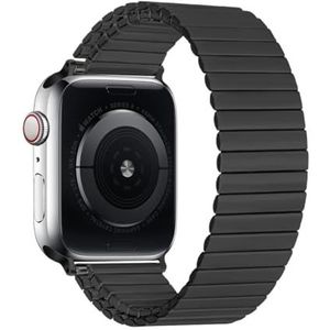 Strap-it stalen rekband - zwart - Geschikt voor Apple Watch - Afmetingen: 42-44 - 45-49mm - (M/L)