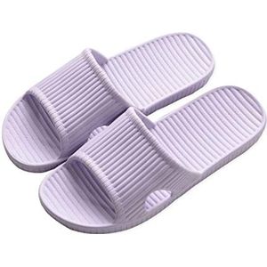 APIKA Dames- en Heren Antislip Slip-on Slippers Binnengebruik Buitengebruik Bad Sandaal Zacht Schuim Zool Zwembad Schoenen Huis Thuis Glijbaan (36/37 EU, Licht paars)
