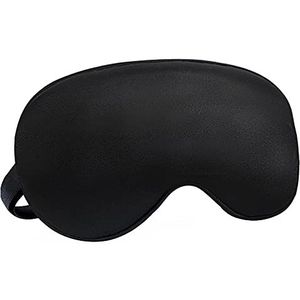 Audamp Slaapmasker Oogmasker Nachtmasker Verstelbare Band Huidvriendelijke Zijde UltraZachte Slaapbril 1 Stuk (Zwart)