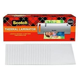 Scotch Thermische laminator Combo Pack, Inclusief 20 Letter-Size Lamineren Zakjes, Houdt Bladen tot 8,5 ""x 11 (TL902VP)