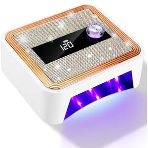 jutyum UV-lamp voor gelnagels, draadloze nagellamp met 2000 mAh, led-lamp, nagels met sensor en 120 seconden traploze timer, nageluv-lamp voor gelnagels, nail art, nail design