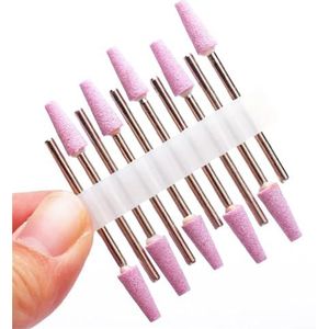 Mozulon 10-delige diamantfrees for nagelboor for elektrische manicuremachine, nagelriemreinigingsvijlen, apparatuur en accessoires(10PC-NO28)