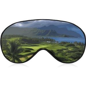 Scenic Hawaii Golf Tropisch slaapmasker, lichtblokkerend oogmasker, comfortabel en zacht, oogbedekking met elastiek, geschikt voor mannen en vrouwen, geschikt voor reizen en slapen