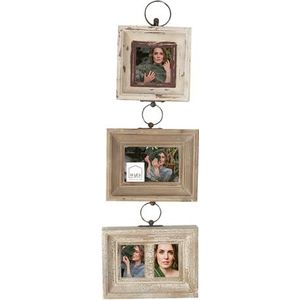 HAES DECO - Multi Fotolijst 10x15 - Natural Cosy - kleur Bruin, formaat 24x4x78 cm, voor foto 10x10, 10x15, 7x9 cm (2)