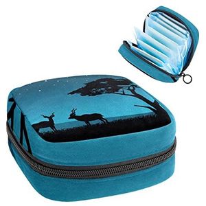 Periodezak, Draagbare Rapportopbergtas voor Maandverband, Paar dus, Meerkleurig, 4.7x6.6x6.6 in/12x17x17 cm