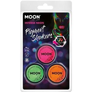 Moon Glow Intense Neon UV Pigment Shakers, , Clamshell, 5g - Pink, Green, Orange