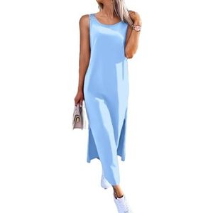 Jurk met kant op de rug fl-9900, Blauw, S