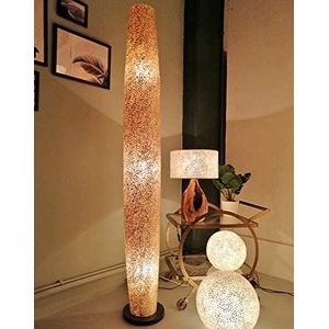 Staande lamp Handmade Decoratie Vloerlamp woonkamer slaapkamer Design cone gold capiz shell parelmoer schelp 200 cm