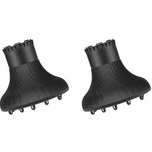 2 set haardroger diffuser voor krullend en golvend haar zwart, 16,5 x 15 cm