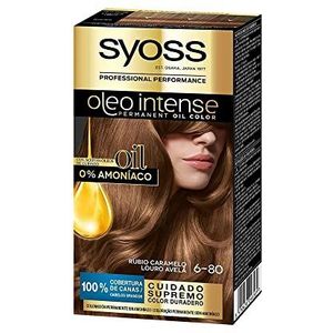 Syoss Oleo Intense Permanente Olie Haarkleur, 6-80 Karamel Blond