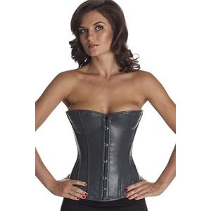 Leren corset grijze halfborst Korset lh34