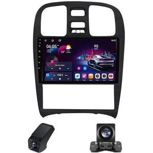 Android 14 Autoradio geldt voor Hyundai Sonata EF 2001-2012 Autoradio 2 Din Carplay Android Auto 9 Inch Touchscreen met GPS-navigatie WiFi FM-radio Camera ADAS DVR 1080P(X2)