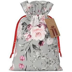 Plant Bloemen Bloemen Print Trekkoord Gift Bag Kerstfeest Nieuwjaarsdag Snoep Bruiloft Valentijn Gunsten