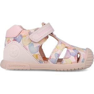 Biomecanics Meisjessandalen 252110 met hartpatroon, Katoen A779, 19 EU