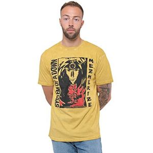 System Of A Down T Shirt Reflections nieuw Mannen Mustard Geel Mineral Wash M