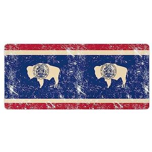 Wyoming State Flag Print Bureau Pad Protector Muismatten Kantoor Tafel Mat Grote Muismat Antislip Laptop Pad