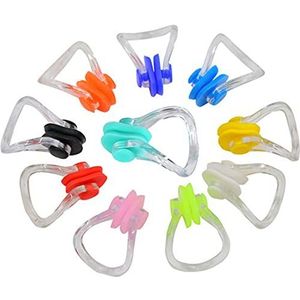 Zwemmen Neusklem Waterdichte Siliconen Neusklem Siliconen Neusclip Zwemmen Neus Clips Comfortabele Zachte Latex Bescherm Geschikt Voor Volwassenen en Kinderen Zwemmen Vrijduikers en Beginners 10 Pack
