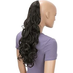 CAISHA 50cm Haarstukje Vlecht Paardenstaart Haarextensies Golvend Chocoladebruin HC8-1