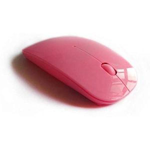 Livecitys Draadloze muis Universele Laptop PC Computer Ergonomische 2,4 GHz Batterij Aangedreven Draadloze USB Optische Muis Roze