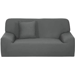 XYWHPGV Stretch Sofa Cover Stoel Loveseat Bank Hoes, Wasbaar in de Machine, Stijlvolle Meubelbeschermer Met Een Kussenhoes Grijze Sofa-4seater(5e614 c73da 5560b e3290 3f45b 0ee12