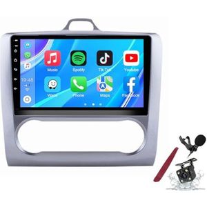 Android 14 Autoradio Navi voor F-ord Focus (2006-2014) 9 Inch Touchscreen Multimedia Speler met Draadloze Carplay GPS Navigatie FM RDS Bluetooth 5G-WiFi SWC DSP,M100s