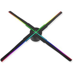 3D Fan Hologram Projector 52cm 4 Fan Blade Wifi Lichtgevende Borden Lamp 552 LED Holografische Reclamemachine Hoge definitie