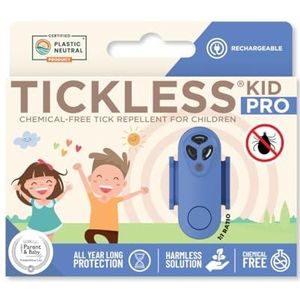 Tickless - Kid Pro - Ultrasone Tekenbescherming - Grieks Blauw - Oplaadoptie