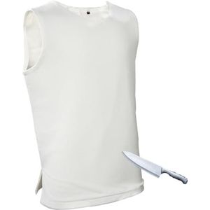 Niveau 4 Anti-Snijvest, Verborgen Steekwerend Vest, Volledig Beschermend Vest, Steek- En Snijwerend, Zacht, Ademend En Lichtgewicht, Beveiligingsvest Met Steekwerende Werking,White-3XL