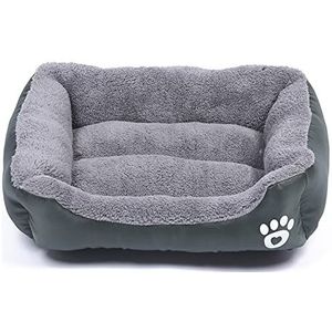 Gsice Hondenbedden Rechthoek Slapen Huisdier Bed Wasbaar Hondenbed voor Kleine Medium Grote Honden navy groen Maat S