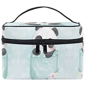Schattige panda mooie dierlijke cosmetische tas organizer rits make-up tassen zakje toilettas voor meisjes vrouwen