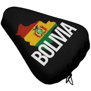 Bolivia Kaart En Vlag Waterdichte Fiets Seat Cover Fietsen Zitkussen Cover Met Trekkoord Wasbare Protector