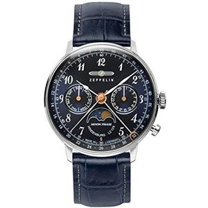 Zeppelin Unisex chronograaf kwarts horloge met lederen armband 7037-3