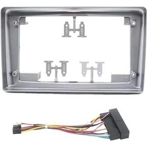 9 Inch Autofascia Frame Fascia Adapter Canbus Box Radio Dashboard Montagepaneel Kit Voor Opel Voor Zafira B Voor Astra H Voor Antara Voor Corsa D Auto Fascia Radio Paneel(Silver Frame cable)