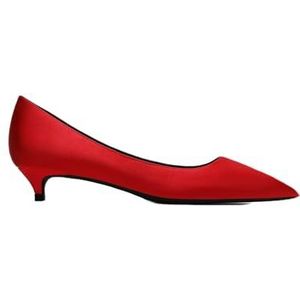 Hakken Schoen-Elegante Pumps Vrouwen-Stiletto-Sexy Naaldhak - Gesloten Puntige Teen - Avond-Feest-Luxe Mode Vrouwelijke Hakken - Kantoorschoenen voor Vrouwen 21-CHC-19, 6 rood, 38 EU