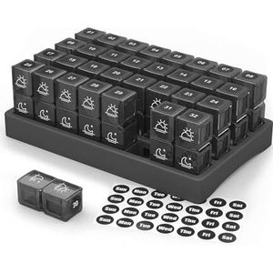 Pill dispenser Pill Organizer, Detachable Travel Pill Planner, Portable Airtight Pill Container, BPA Free Daily Medicine Case, Easy Fill (Size : 32 Compartments)