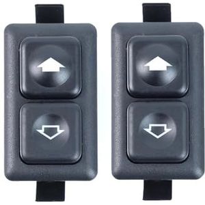 Elektrische Window Switch 2 Stuks Voor BMW E23 E24 E28 E30 323i 324d 520i 635 CSi 628 CSi 5-pins Verlichte Elektrische Raamschakelaar Aan/uit-knop Zwart 61311381205 Window Schakelaar