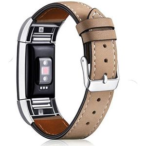 Leren Banden Compatibel Met Fitbit Charge 2, Lederen Banden Vervangende Riem Armbandaccessoires Dames Heren Klassieke Verstelbare Horlogeband Voor Charge2 Smart Watch,I