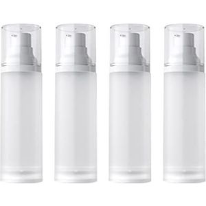 4 Stuks Frosted Lotion Fles Pomplotionfles Dispenser Fles Handzeep Fles Pers Flessen Lege Schuimpompfles Reisshampoo Hervulbare Containers Fles Pomp Reizen Plastic Mat Body Lotion