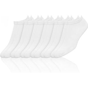 DeoMed Antibacteriële sneakersokken, 6 paar, uniseks, antislip | Made in EU | naadloos | mini bamboe met Sanitized Actifresh-technologie |, wit, 35/38 EU
