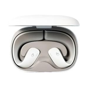 Niye Air Conduction bluetooth 5.3-oortelefoons Open Oorclip-koptelefoon Met Microfoon Sportheadsets Voor Android IPhonees Samsunges(White ash)