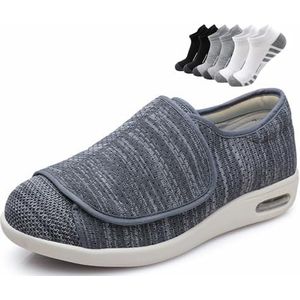 Diabetische Schoenen Voor Voetbehandeling,Ontwerp Zachte Sneakers(Noir,48 EU)