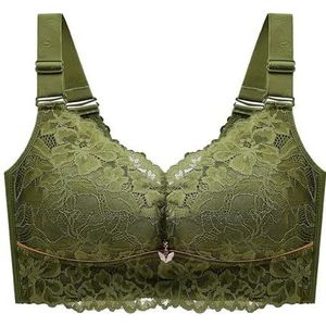 Push Up BH Vrouwelijke Lingerie Sexy BH Kant Bras Voor Vrouwen Draad Gratis Ondergoed Vrouwen Plus Size BH, Groen, 90B