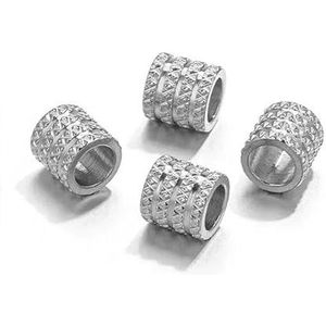 10st roestvrijstalen cilinderbuiskraal vergulde spacer dot kralen voor armband vriendschap sieraden maken ketting metaal zaad-S BUIS 5MM